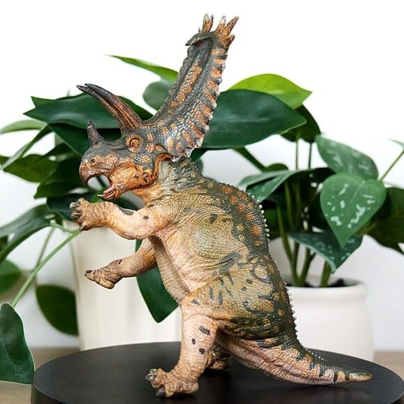 Pentaceratops Dinosaur Figure - Hand Painted Collectible Action Figure Toy - Picture 8 of 12